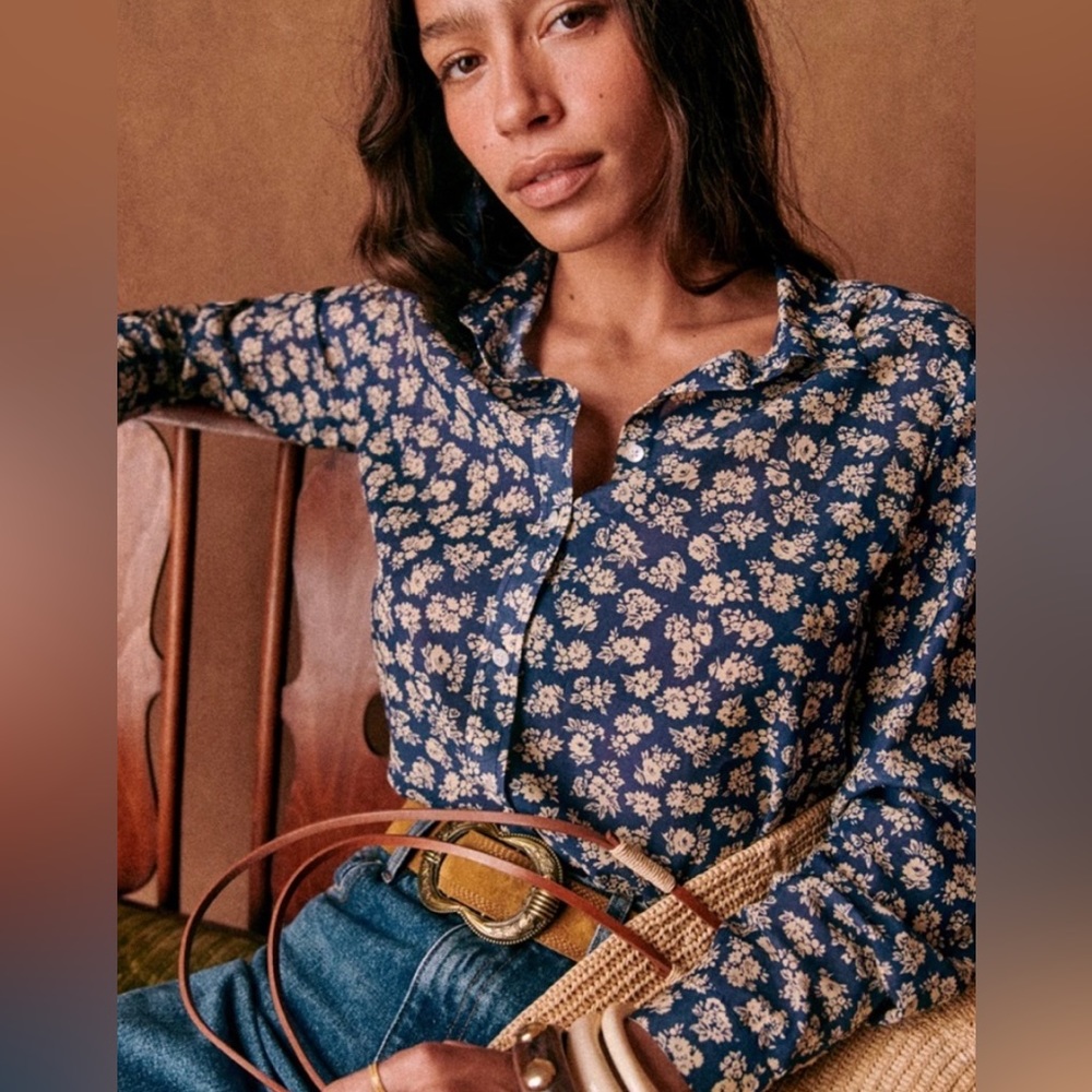 Sezane Pierro Top | Cara Print